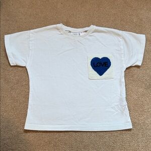 Zara Embroidered Pocket T-Shirt